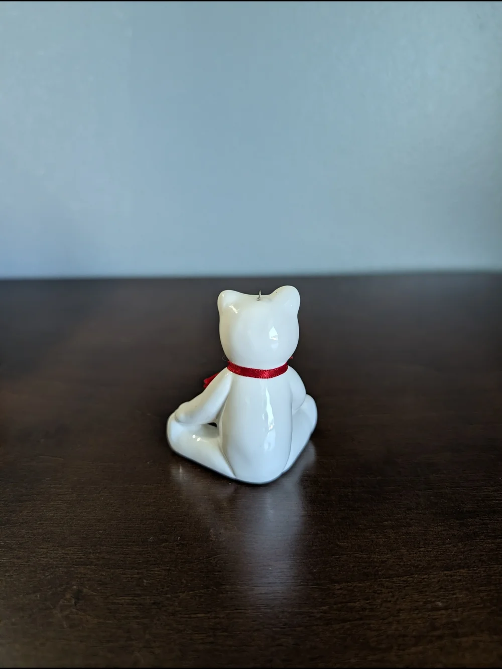 Vintage Department 56 White Ceramic Bear Ornament